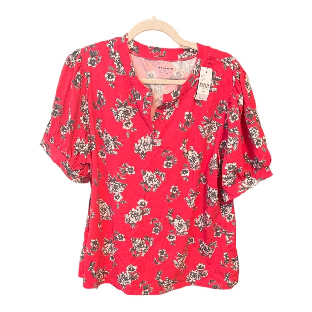 NWT!! 🌺 Lane Bryant Floral Puff Sleeve Top 18/20